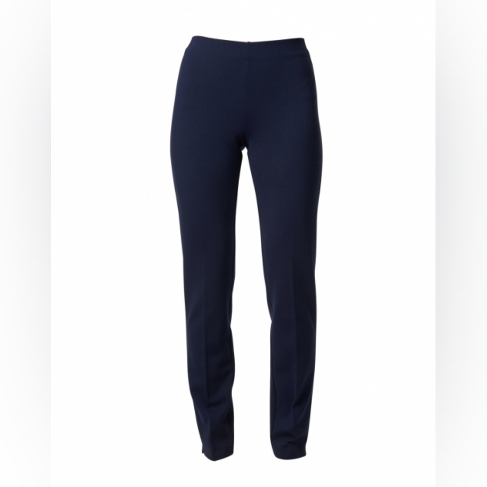 ECRU navy blue slacks pants stretch style1291ps size 2 perfect cond pre-owned